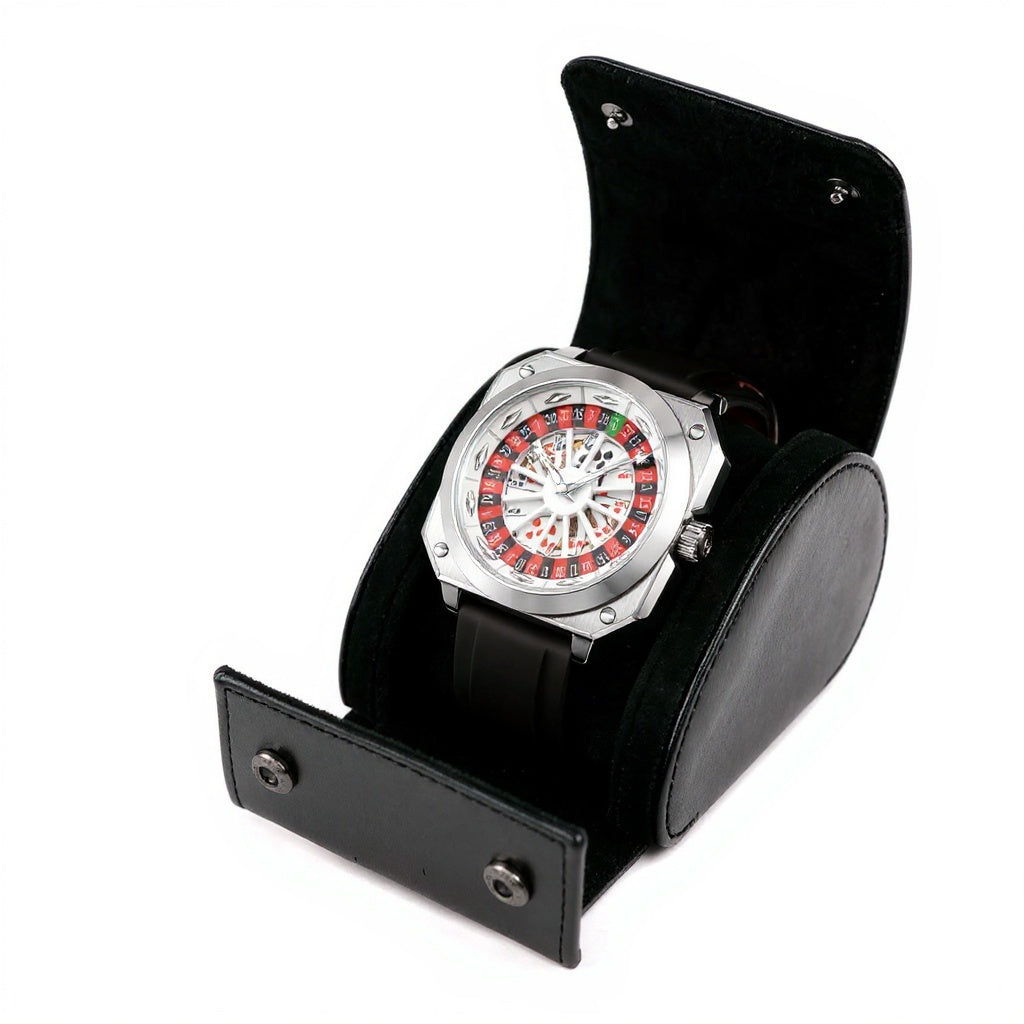 Tenesly watch roll open with the Tenesly Royale inside