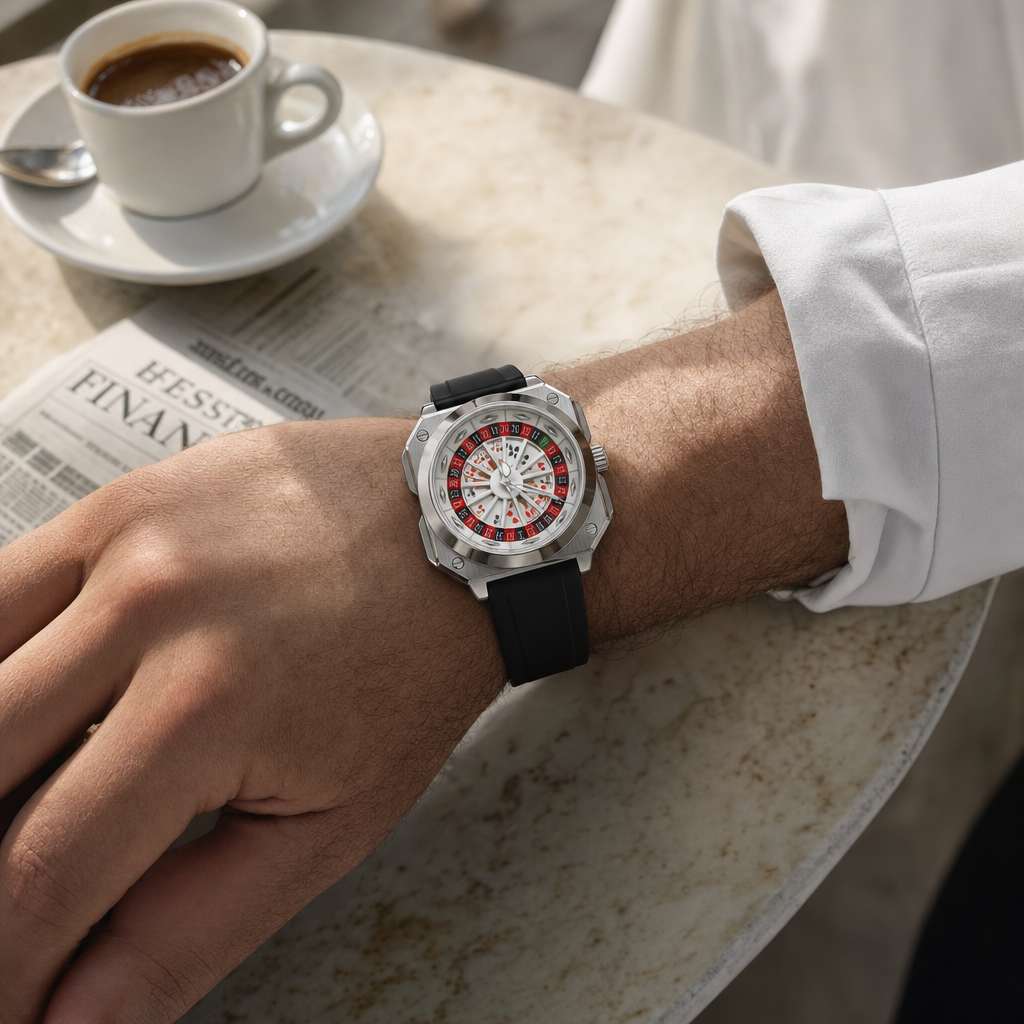 Espresso, headlines, and a wrist that means business. ☕️ #MorningRitual #Tenesly